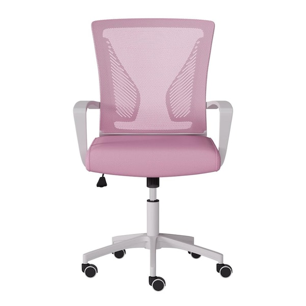 CorLiving Cooper Mesh Tilting Office Chair in Pink with Adjustable Arms