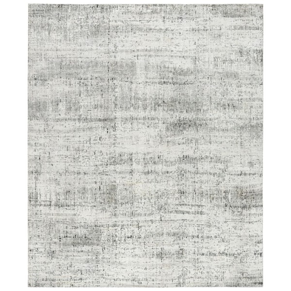 Bedford 9 ft. x 12 ft. Black/Gray Minimalist Textured Abstract Area Rug