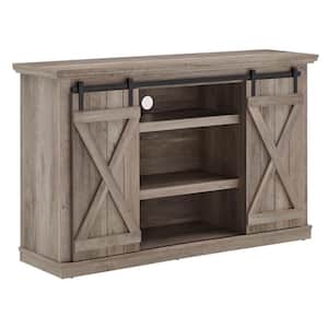 54 in. Gray Sliding Barn Door Tv Stand Fits TV's up to 65 in.