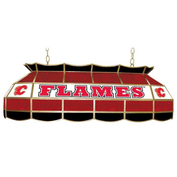 Trademark Global NHL Calgary Flames 40 in. Stained Glass Tiffany Light