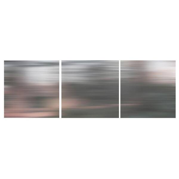 AZ Home and Gifts nexxt 12 in. x 12 in. "Gray Blurs" Abstract 3-Panel Canvas Wall Art Set
