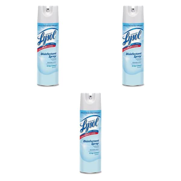 Lysol 19 oz. Crisp Linen Disinfectant Spray (3-Pack)