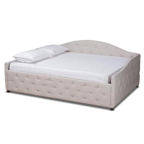 Baxton Studio Becker Beige Full Daybed 184 11085 HD The Home Depot