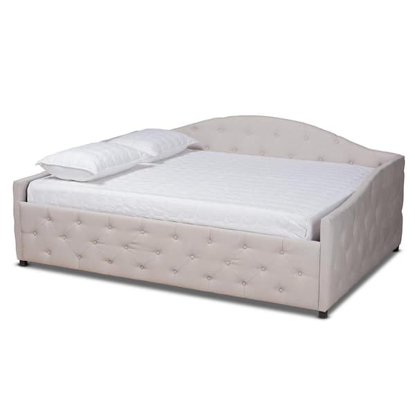 Baxton Studio Becker Beige Queen Daybed