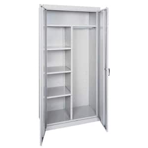 Classic Series Combination Storage Cabinet with Adjustable Shelves in Dove Gray (36 in. W x 72 in. H x 24 in. D)