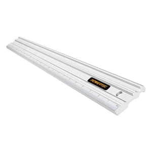24 in. Anodized Aluminum Straight Edge Ruler Etched in Both Millimeter and Inch Calibrations