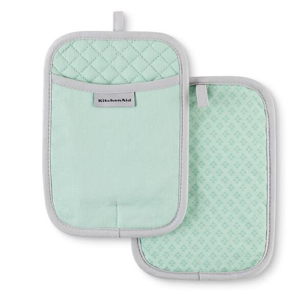 KitchenAid Asteroid Silicone Grip Pistachio Pot Holder Set (2-Pack)