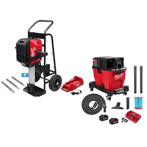 MX FUEL Lithium-Ion Cordless 32 x 25 1-1/8 in. Breaker Kit with M18 FUEL 9 Gal. Cordless Wet/Dry Shop Vacuum Kit