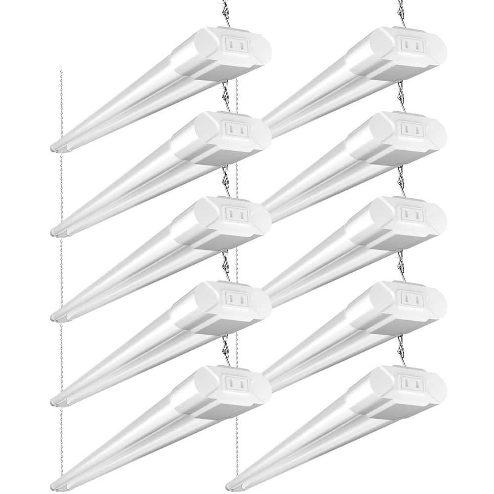 10-Pack 4 ft. 250-Watt Equivalent White LED Shop Light, Surface + Suspension Mount, Linkable, 40W, Super Bright 6500K price history on PriceWatchPro