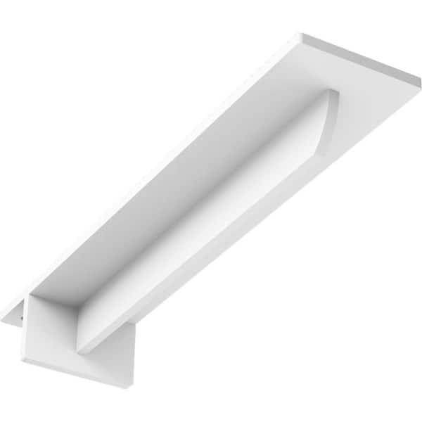 Ekena Millwork 3 in. x 2 in. x 14 in. Steel White Primer Heaton Bracket