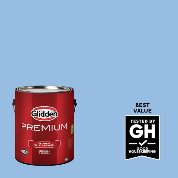 Glidden Premium 1 gal. Viva La Bleu PPG1242-3 Semi-Gloss Interior Latex Paint