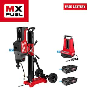 MX FUEL Lithium-Ion Core Drill Rig Kit with (2) FORGE HD12.0 Batteries and (1) MX FUEL Super Charger and Stand