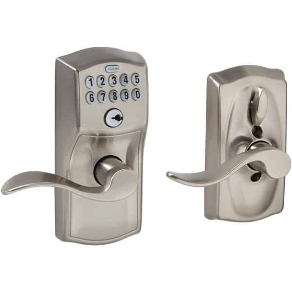 Schlage FE595 CAM 619 ACC Electronic Keypad Lever Satin Nickel for sale online