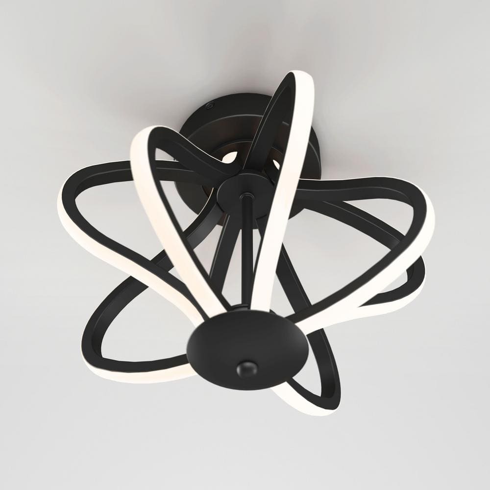 Meridian Modern Black LED Flush Mount Ceiling Light