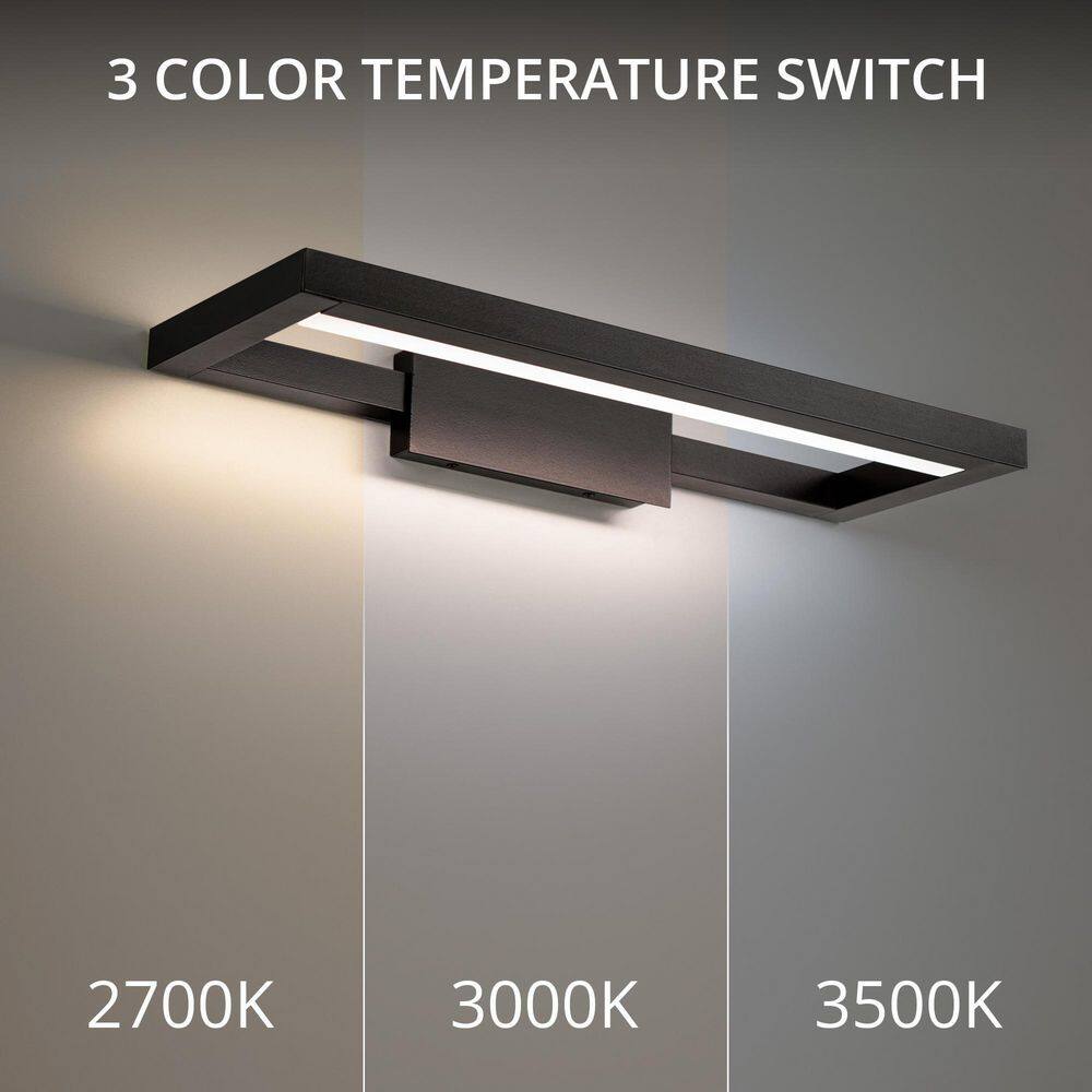 View 20" Rectilinear LED Bath Light in Anodized Black