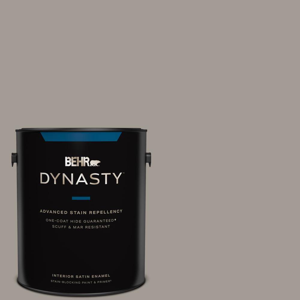 BEHR DYNASTY 1 gal. PPU1815 Fashion Gray OneCoat Hide Satin Enamel Interior StainBlocking