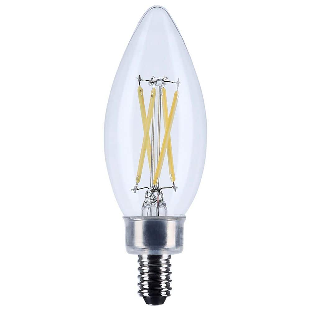 40-Watt Equivalent B11 E12 Base Clear 3000K Dimmable Indoor/Outdoor Enclosed Filament Blunt Tip LED Bulb (24-Pack) price history on PriceWatchPro