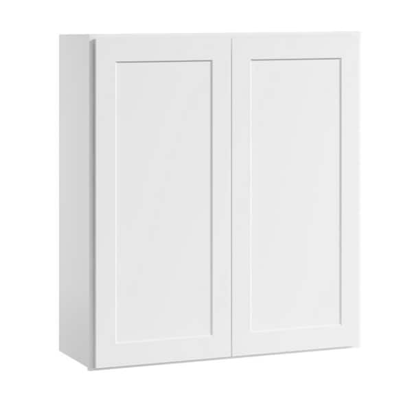 Hausvita 36 in. W x 12 in. D x 42 in. H in Shaker White Plywood Ready to Assemble Kitchen Wall Cabinet with Doors and Shelves
