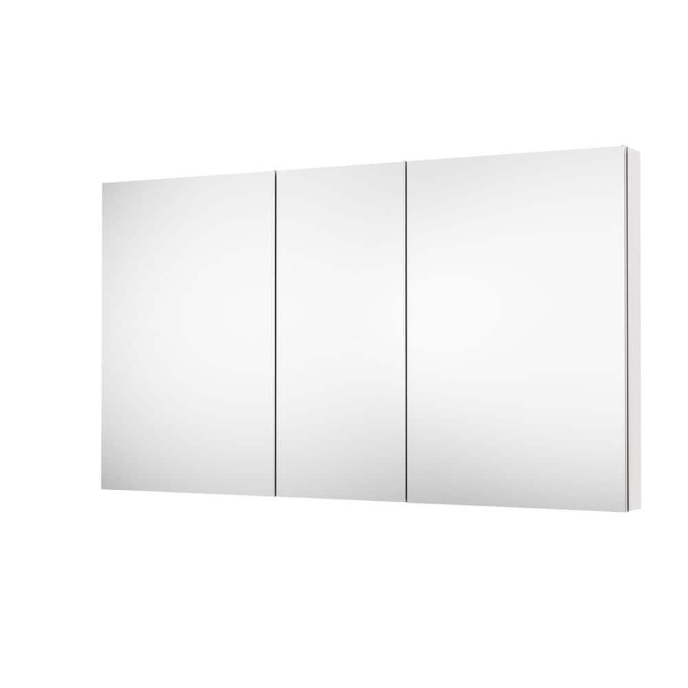 64 in. W x 36 in. H Square Medicine Cabinet with Mirror in Silver with Adjustable Shelves, Soft-Close price history on PriceWatchPro