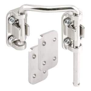 Sliding Door Loop Lock, 2-1/4 in., Steel, Nickel Plated, Right Hand
