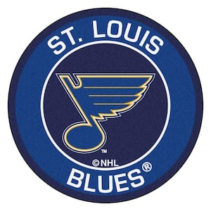 NHL St. Louis Blues Blue 2 ft. x 2 ft. Round Area Rug