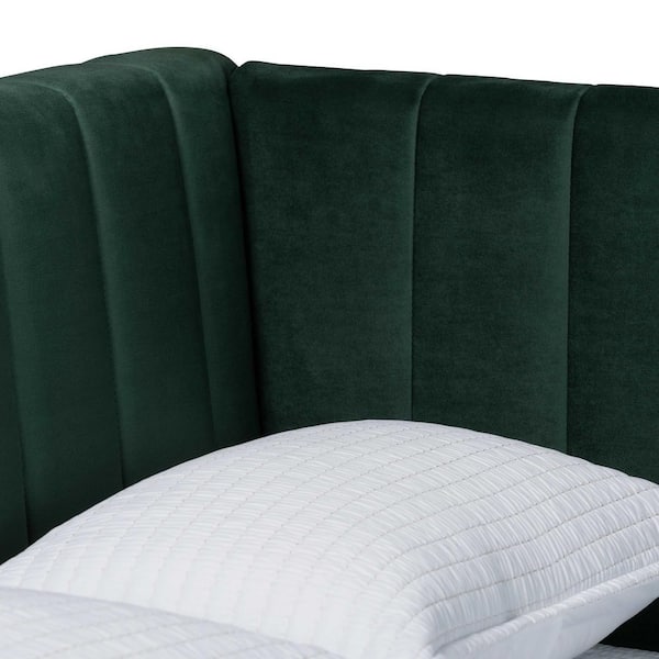 Dayday okさま Baxton Studio Oksana Emerald Green Velvet and Gold Metal
