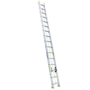 LOUISVILLE 32-FOOT FIBERGLASS EXTENSION LADDER, 300-POUND LOAD CAPACITY,  W/CABLE HOOKS V-RUNG FE3232-E03