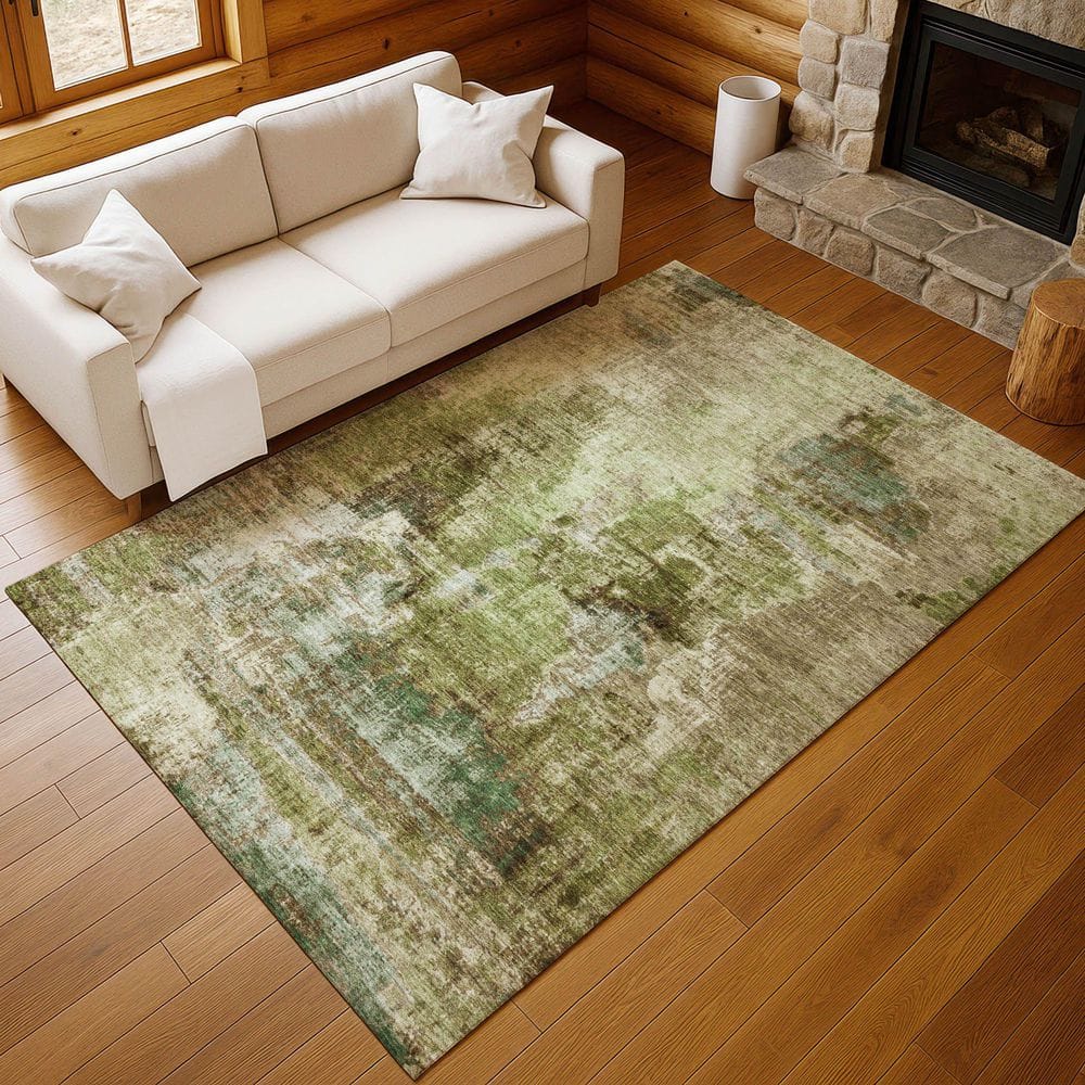 Chantille Machine Washable Indoor/Outdoor Abstract ACN2300 Aloe 5 ft. x 7 ft. 6 in. Area Rug price history on PriceWatchPro