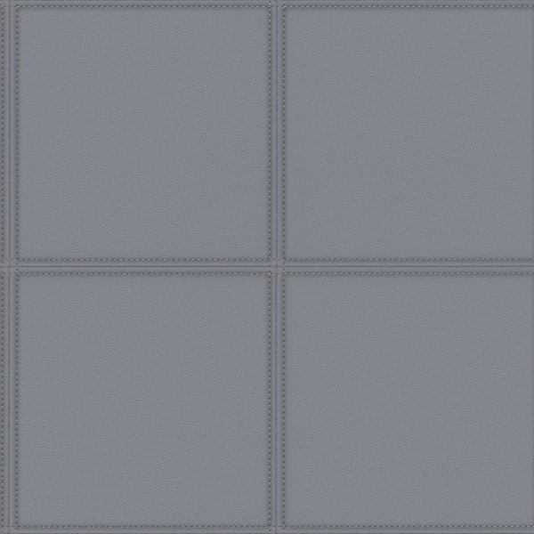 Advantage Grey Avenue Stone Leather Vinyl Non-pasted Metallic Wallpaper
