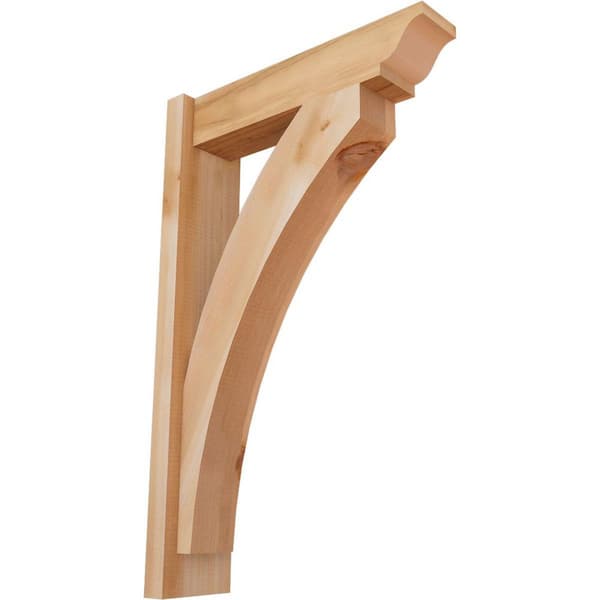 Ekena Millwork 6 in. x 32 in. x 20 in. Western Red Cedar Thorton Traditional Smooth Outlooker