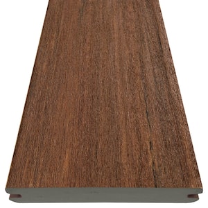 AZEK 1 in. x 5.5 in. x 1 ft. Vintage Mahogany PVC Deck Board Sample