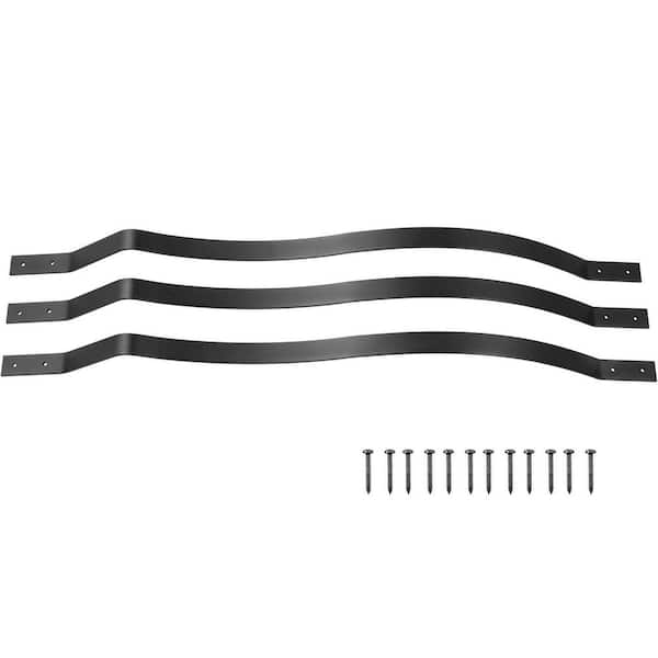 29.5 in. H x 1 in. W Black Iron Stair Railing Kit, Deck Baluster Set and Stairs Railing, with Screws (61 Pack)