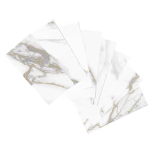 Subway Collection Kara Golden 3 in. x 6 in. PVC Peel and Stick Tile (Sample, 2 Sheets)