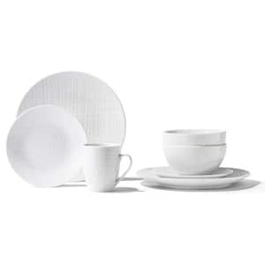 16-Piece Casual White Porcelain Dinnerware Set (Service for 4)