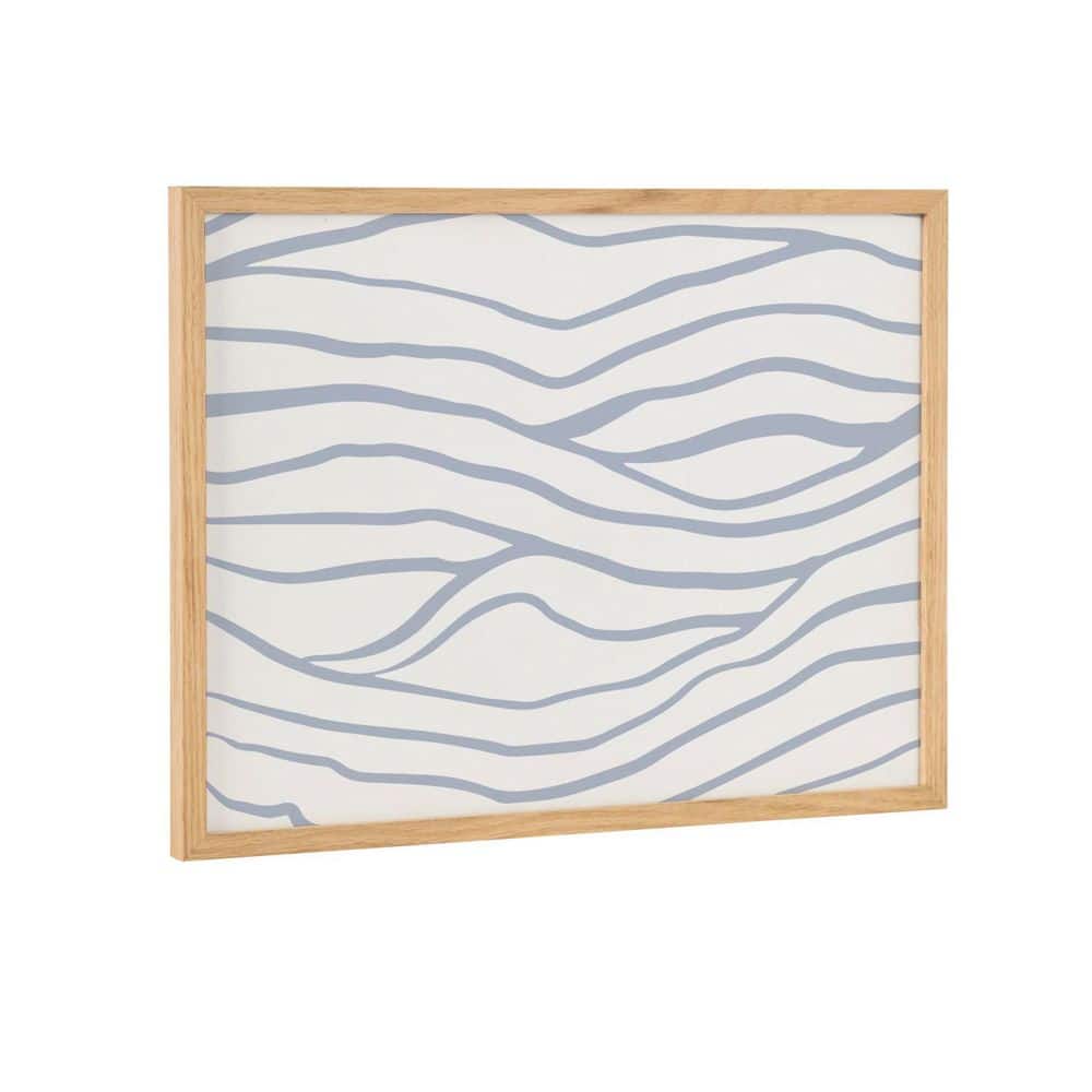 Natural Oak Framed Coastal Waves Abstract Print, 16x12
