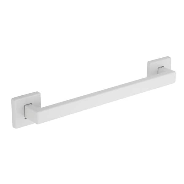 Glacier Bay 24 in. Soft Square Style Grab Bar in White