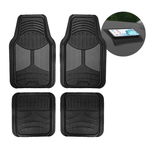 FH Group Gray Trimmable Liners Monster Eye Car Floor Mats - Universal Fit for Cars, SUVs, Vans and Trucks - Full Set