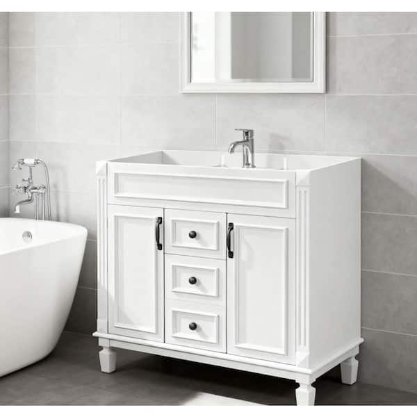 LuckByte 36 in. Bath Vanity Cabinet without Top with 2 Soft LuckByte 36 in. Bath Vanity Cabinet without Top with 2 Soft