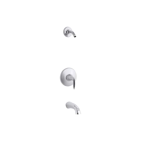KOHLER Alteo 1-Handle Rite-Temp Bath and Shower Valve Trim Less Showerhead in Polished Chrome (Valve Not Included)