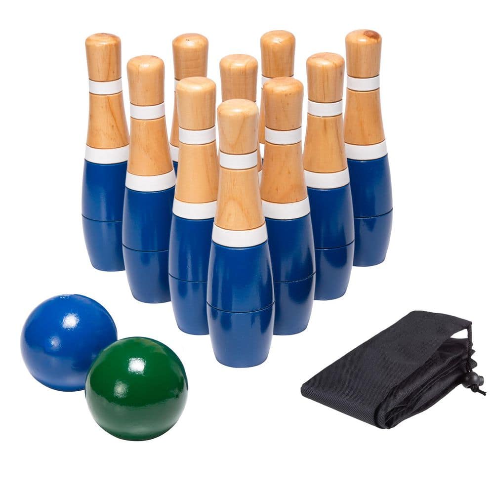 Trademark 8 in. Wooden Lawn Bowling Set 80-LB8 - The Home Depot