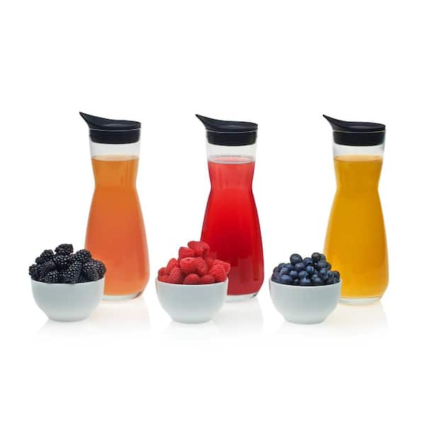 Libbey Make Your Own Mimosa Bar 6-piece Carafe and Garnish Bowl Set with Carafe Lids