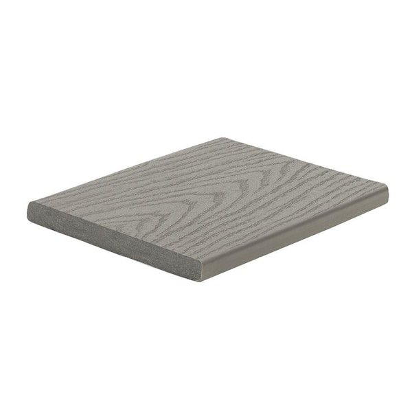Select 1 in. x 8 in. x 12 ft. Pebble Grey Capped Fascia Composite Decking Board