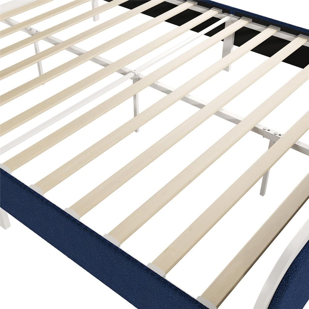 Close-up of the wooden slats of the Novogratz Tallulah Bed Frame