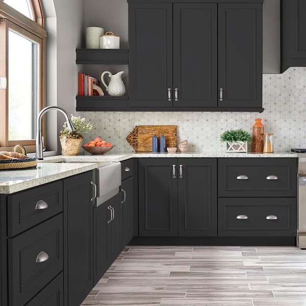 1 gal. #ECC-10-2 Jet Black Satin Enamel Interior/Exterior Cabinet, Door & Trim Paint