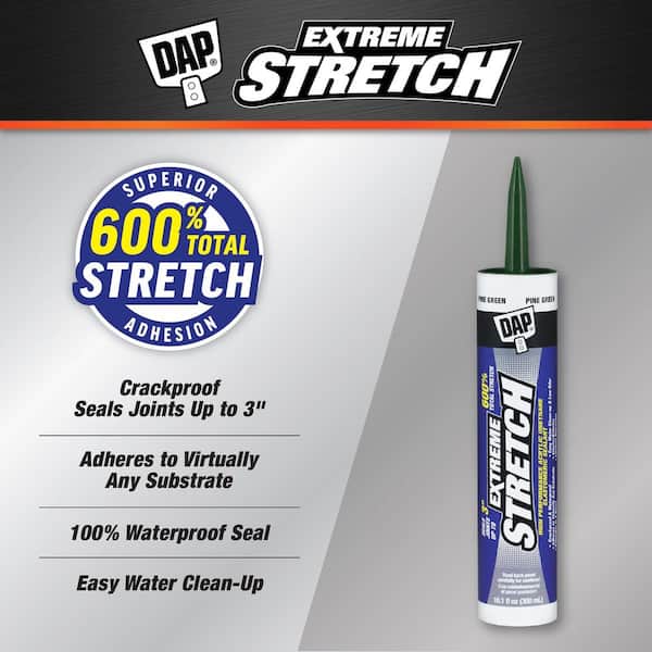 Extreme Stretch 10.1 oz. Pine Green Premium Crackproof Elastomeric Sealant (12-Pack)
