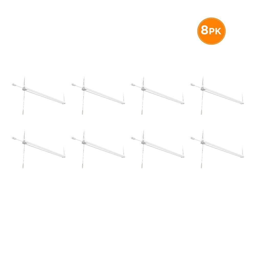3.5 ft. 42-Watt White Workshop LED Shop Light with Pull Chain, Plug-in, 4200 Lumens, 4000K Bright White, 120V, 8-Pack price history on PriceWatchPro