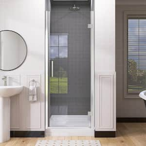 32 in. W x 72 in. H Shower Screen Frameless Pivot Shower Door in Chrome Finish with 1/4 in. Tempered Glass Right Hinged