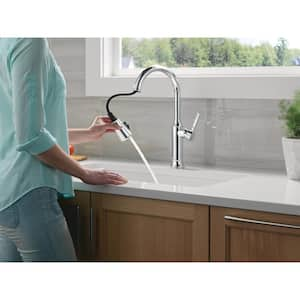 Renaldi Single Handle Pull Down Sprayer Kitchen Faucet in Lumicoat Chrome