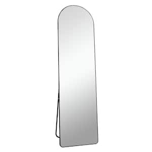 16.5 in. W x 60 in. H Arched Framed Wall Bathroom Vanity Mirror in Black