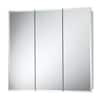 JENSEN Horizon 48 in. W x 28.25 in. H Large Rectangular White Steel Surface-Mount Medicine ...
